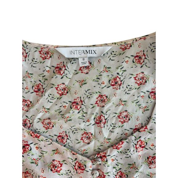 INTERMIX DORYLL 100% SILK FLORAL BLOUSE NWOT SIZE 8 - Picture 9 of 10